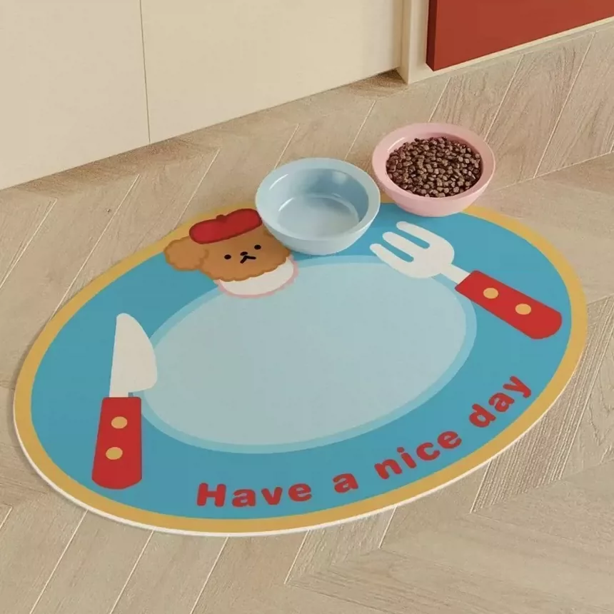Pet Food Bowl Mat