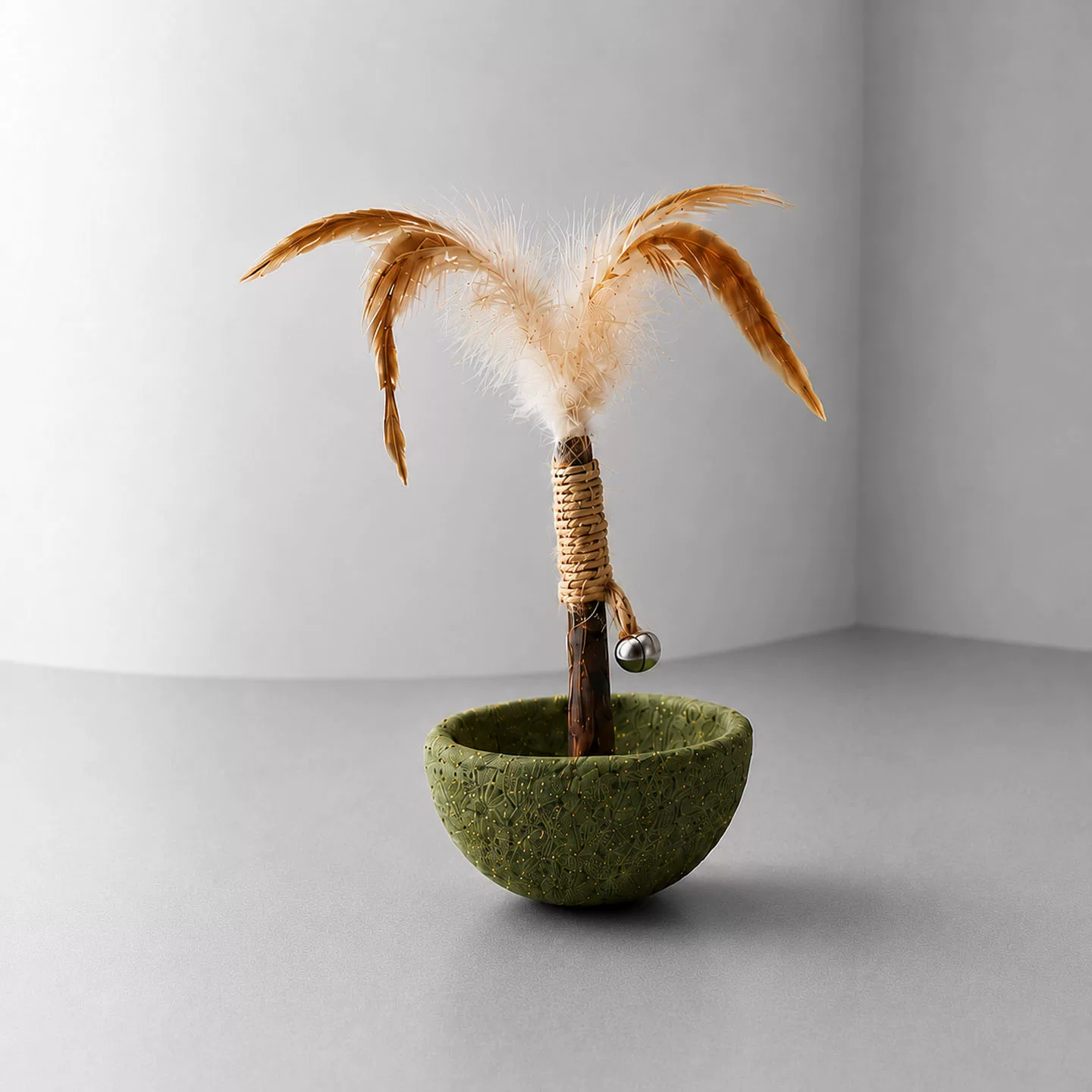 Cat Tumbler Toy with Feathers and Catnip