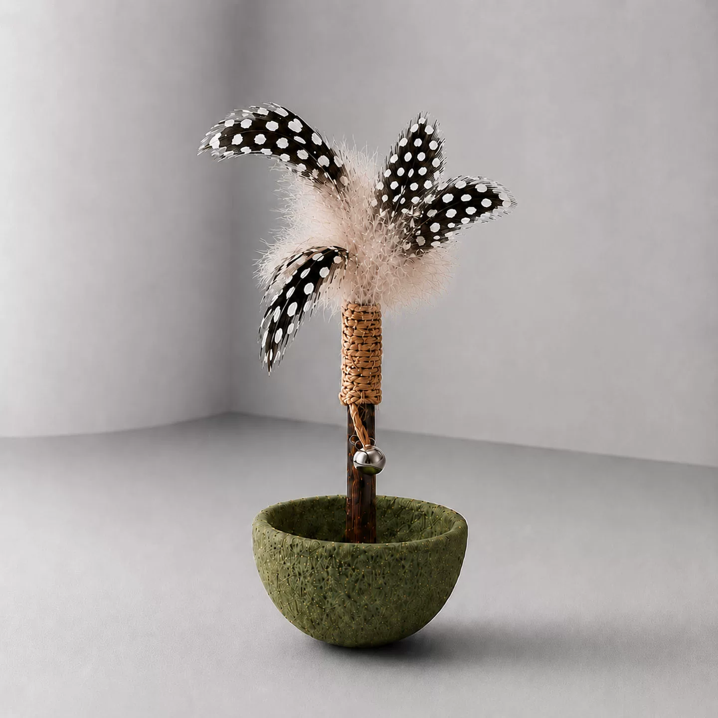 Cat Tumbler Toy with Feathers and Catnip