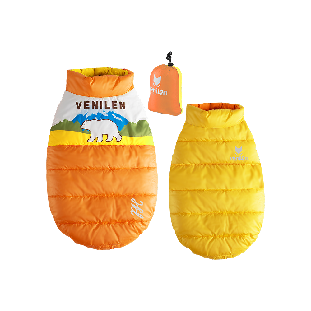 Jacket  Reversible Reflective with Bag for Dogs