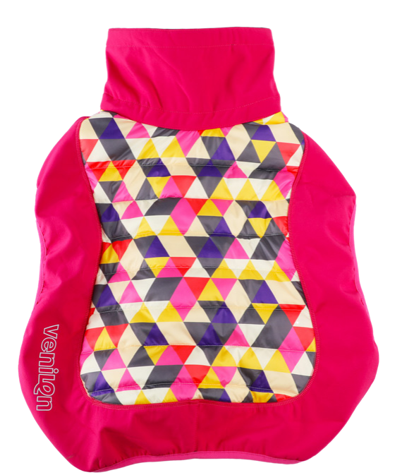 Reflective Dog Poncho with Triangle Accent