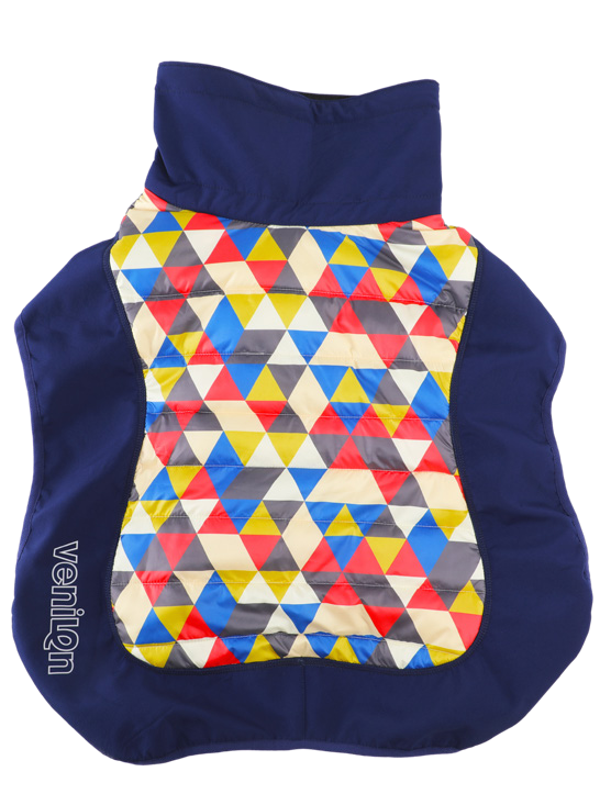 Reflective Dog Poncho with Triangle Accent