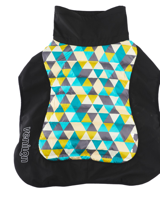 Reflective Dog Poncho with Triangle Accent