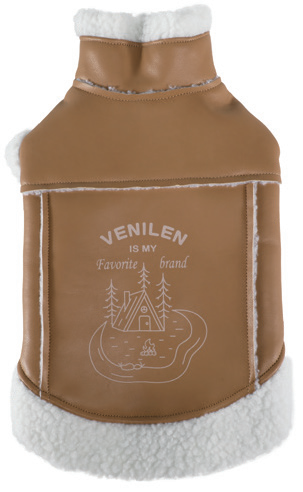 Faux Leather Dog Jacket
