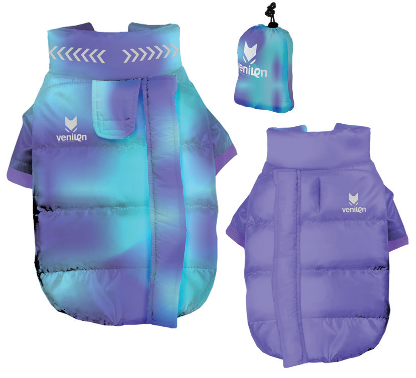 Double-Sided Reflective Dog Jacket with Storage Bag