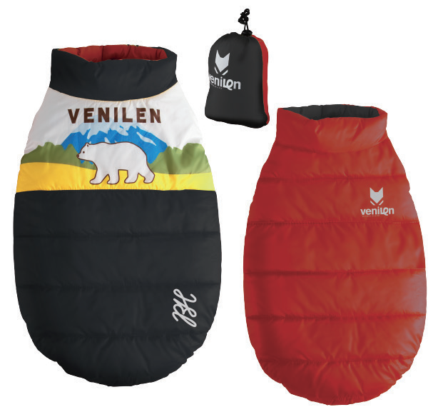 Double-Sided Reflective Dog Jacket with Storage Bag