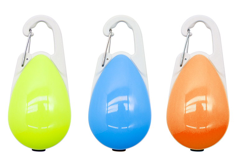 Round LED Pet Collar Light with Carabiner Clip