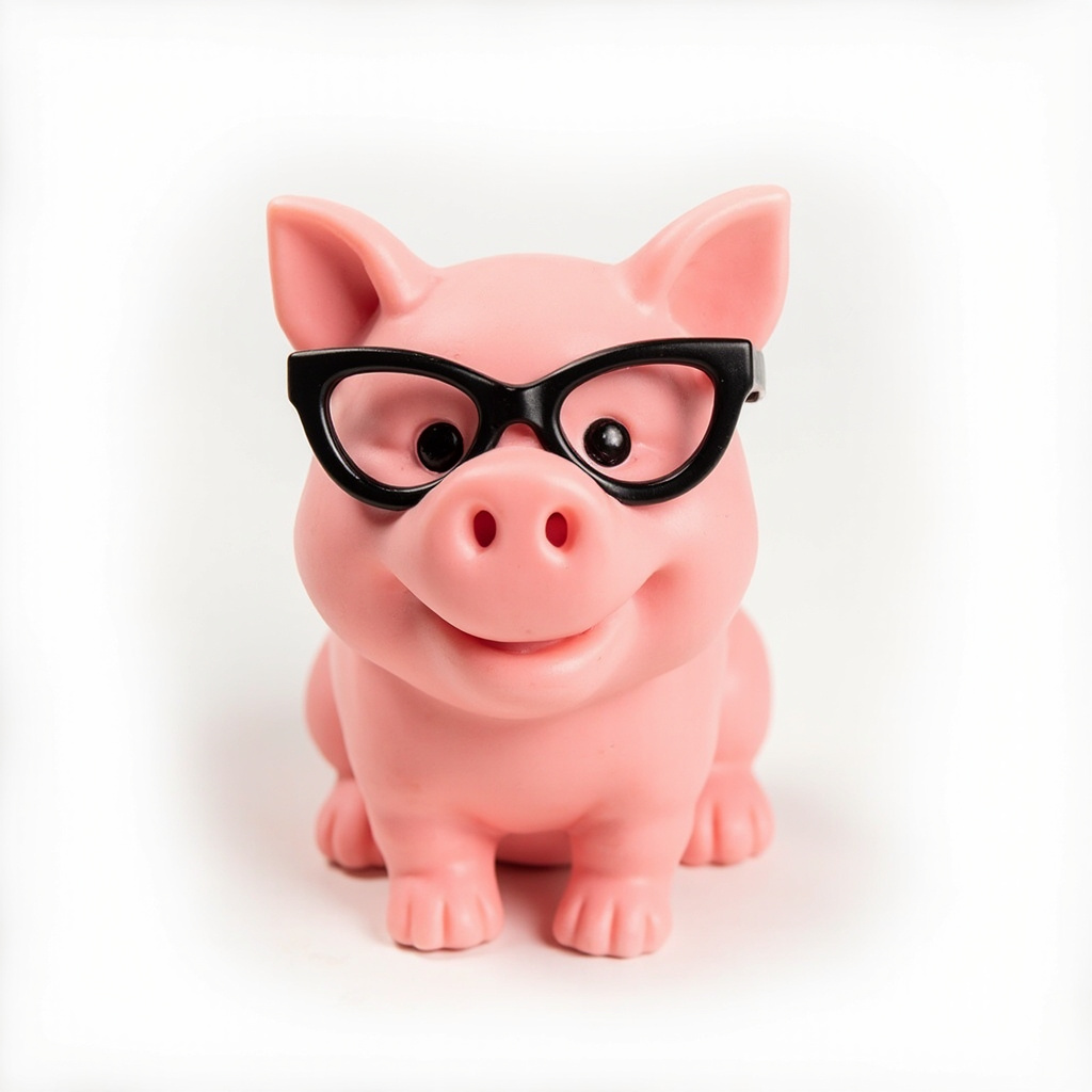 Toy for Dogs Pig with Glasses