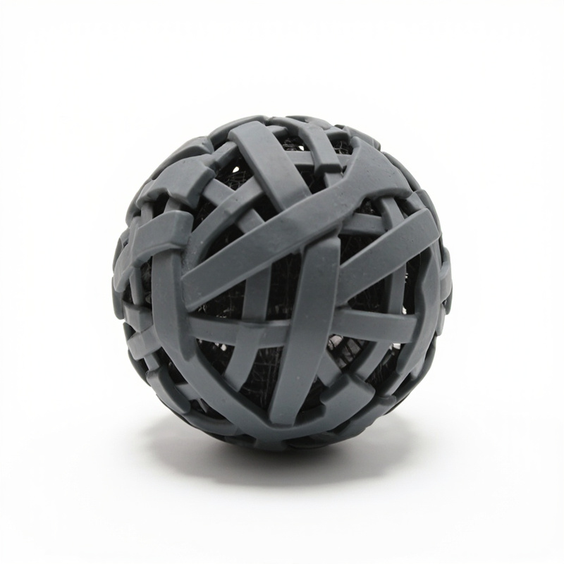 Mesh Rubber Ball Dog Toy